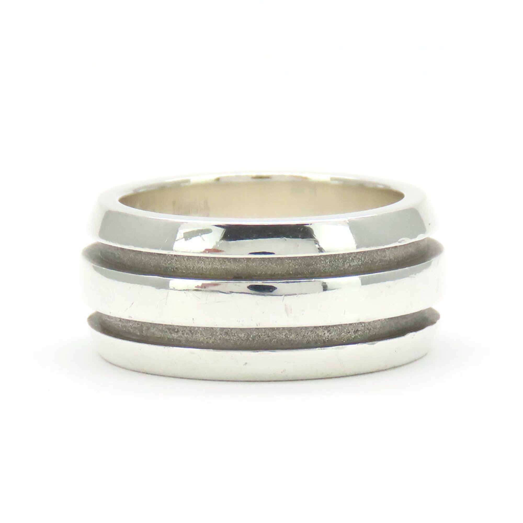 Tiffany & Co. Ring, Grooved, Silver 925, Approx. 10.3g, Silver, #11, Women's, TIFFANY