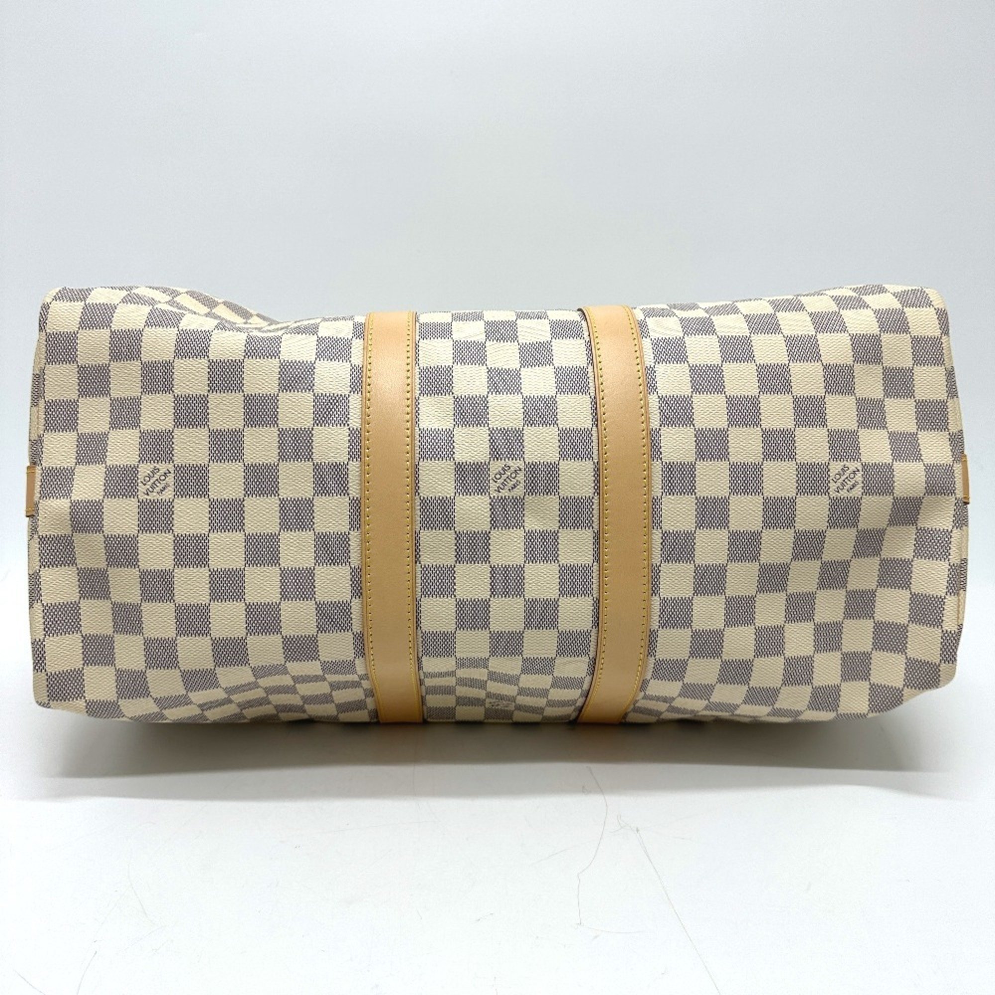 LOUIS VUITTON N48223 Damier Azur Keepall Bandouliere 45 Boston Bag Canvas Women's White