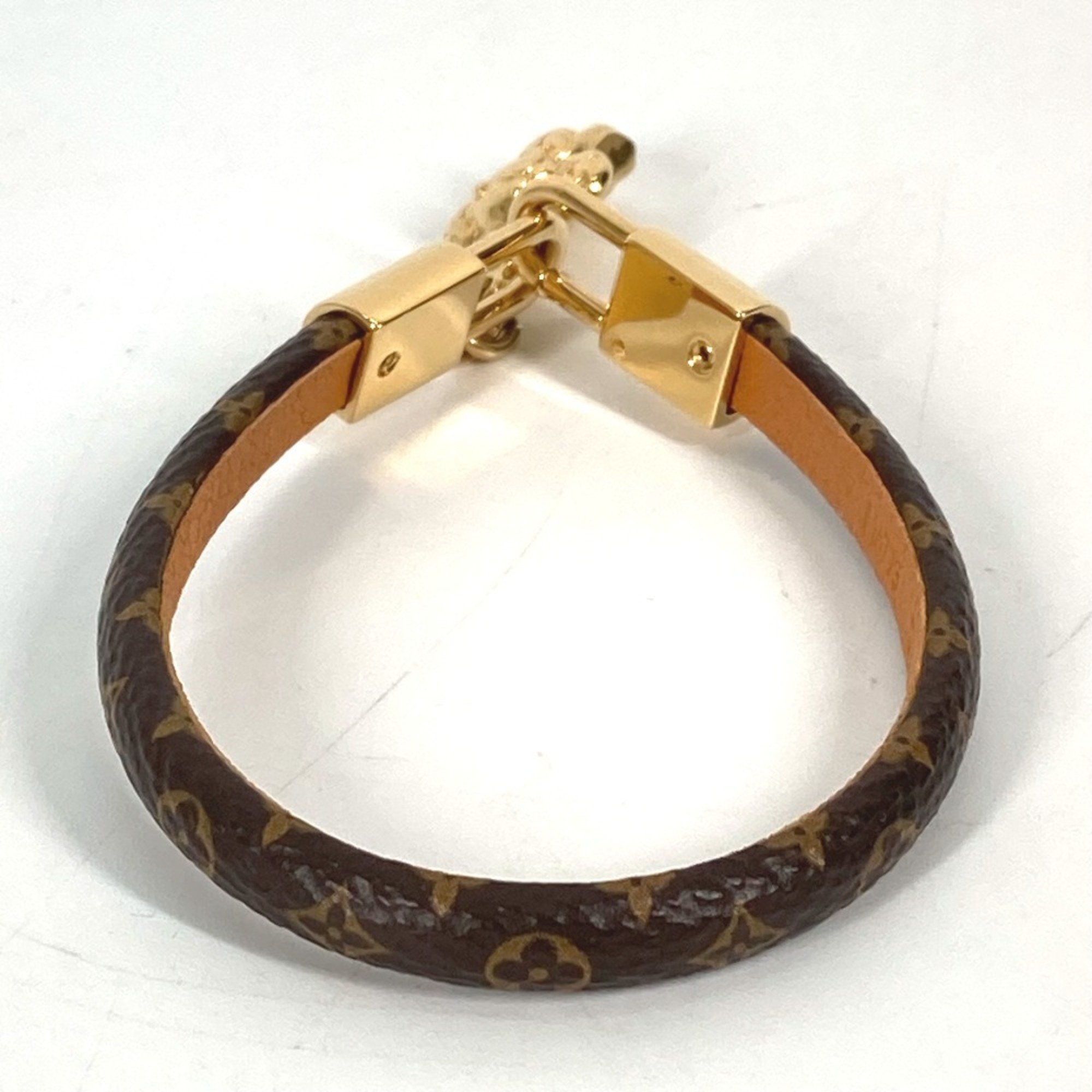 LOUIS VUITTON M6773F Bangle Bracelet Vivienne Monogram Canvas Women's Brown