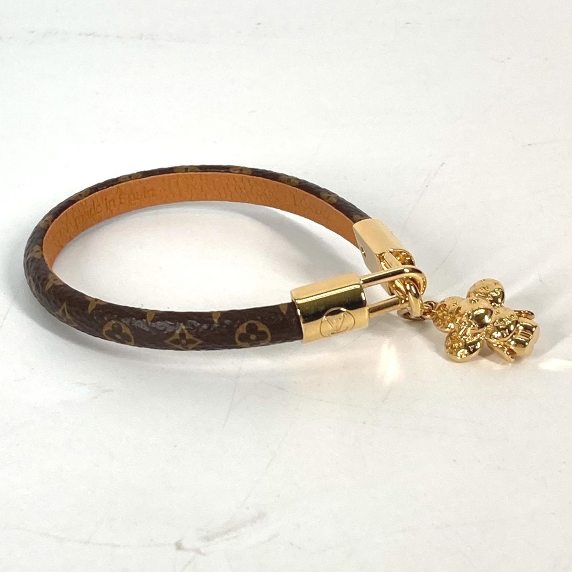 LOUIS VUITTON M6773F Bangle Bracelet Vivienne Monogram Canvas Women's Brown