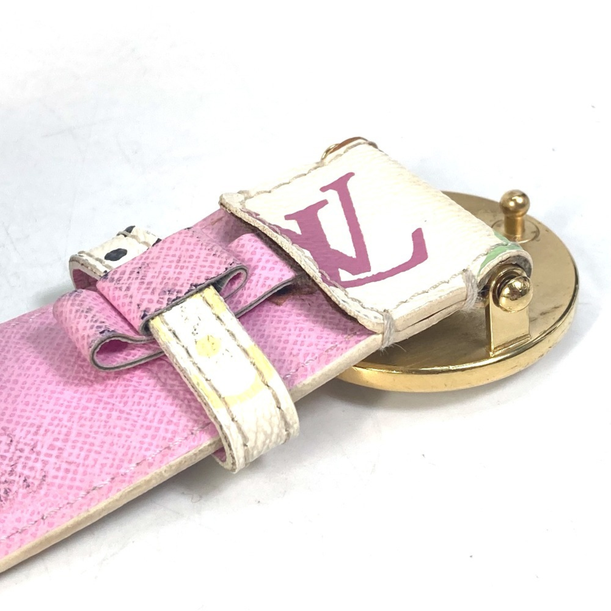 LOUIS VUITTON M9627 Monogram Multicolor Santur T&B Belt Canvas Women's Blanc White