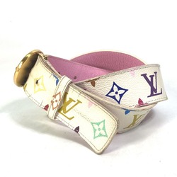 LOUIS VUITTON M9627 Monogram Multicolor Santur T&B Belt Canvas Women's Blanc White