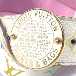 LOUIS VUITTON M9627 Monogram Multicolor Santur T&B Belt Canvas Women's Blanc White