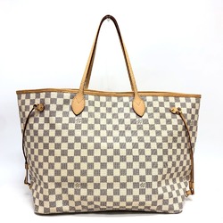 LOUIS VUITTON Louis Vuitton N51108 Neverfull GM Tote Bag Handbag Damier Azur Canvas Women's White