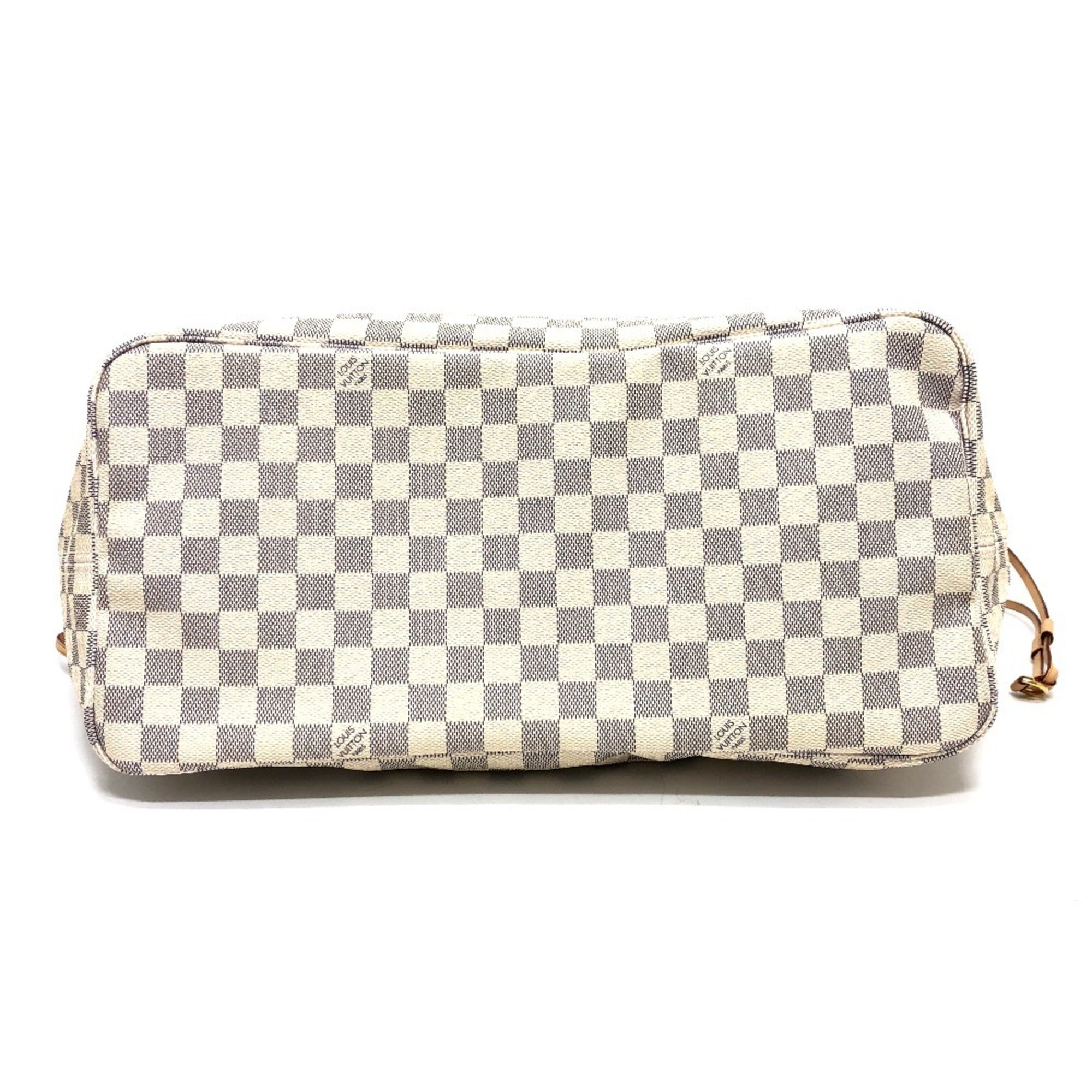 LOUIS VUITTON Louis Vuitton N51108 Neverfull GM Tote Bag Handbag Damier Azur Canvas Women's White