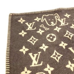 LOUIS VUITTON MP2260 Blanket Couverture Small Catgram Cat Animal Wool Cashmere Women's Brown