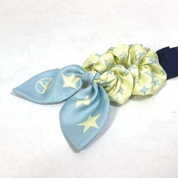 LOUIS VUITTON M77798 One piece only Monogram Star Scrunchie Summer Hair Silk Women's Yellow