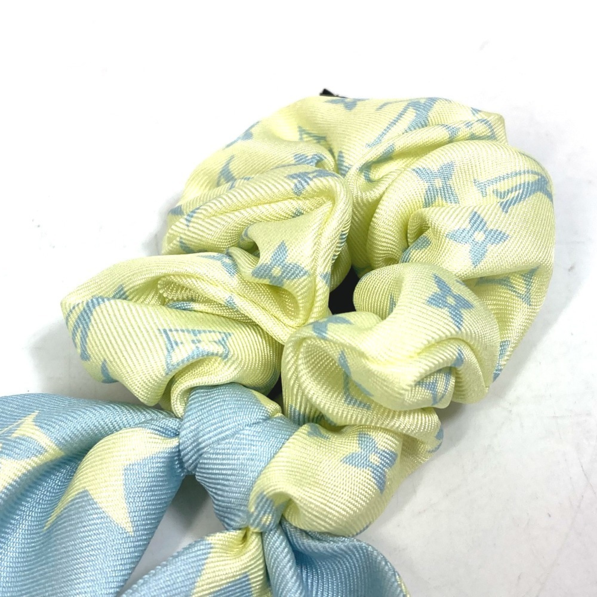 LOUIS VUITTON M77798 One piece only Monogram Star Scrunchie Summer Hair Silk Women's Yellow