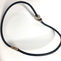 LOUIS VUITTON MP1714 Monogram Eclipse Necklace Double Bracelet Choker Canvas Women's Navy