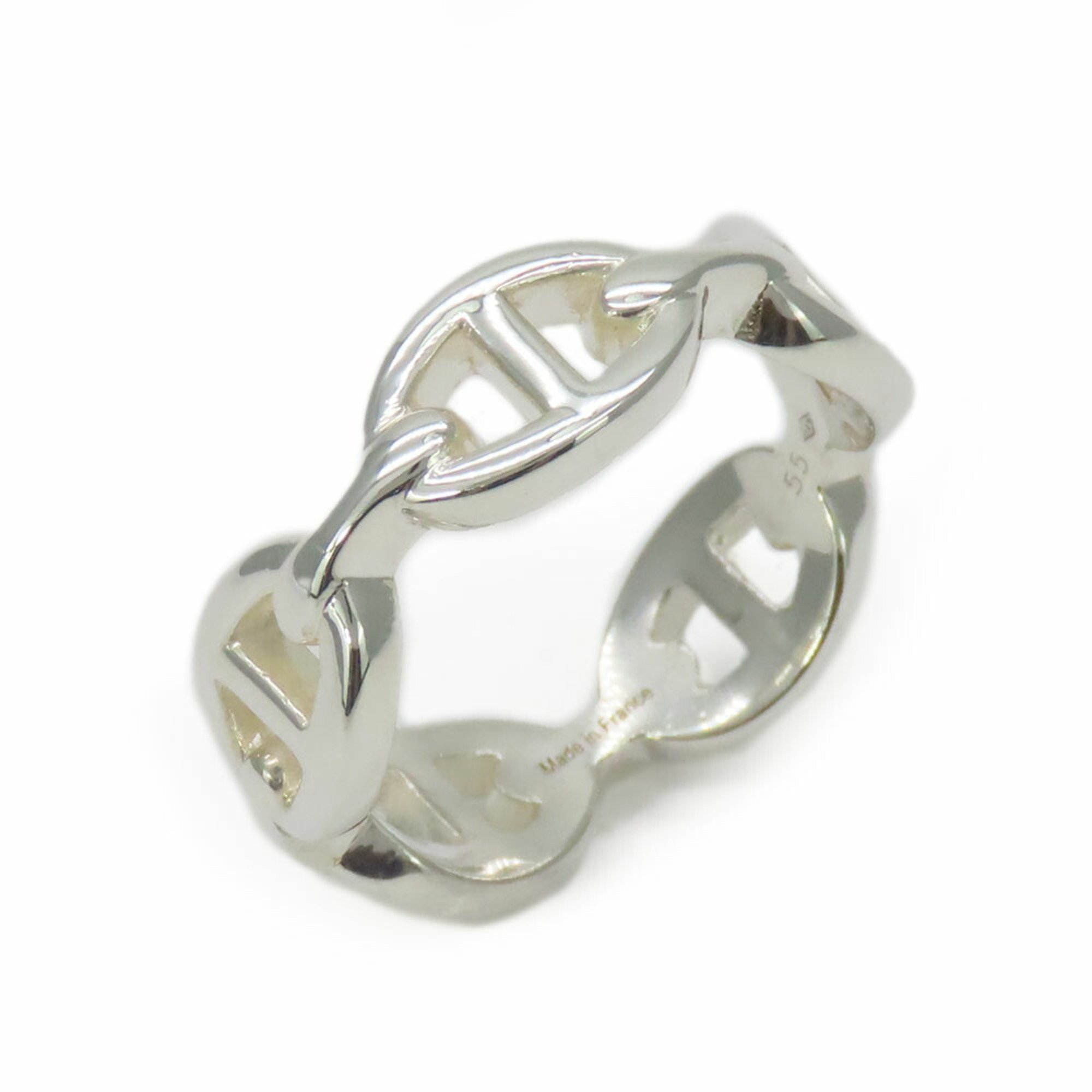 Hermes Ring Chaine d'Ancre Anchaîne 55 Silver 925 Approx. 5.5g Japanese size approx. Women's HERMES