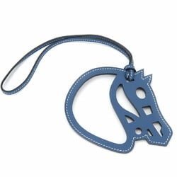 Hermes Bag Charm Paduc Cheval Swift Leather Blue Accessory Women's HERMES