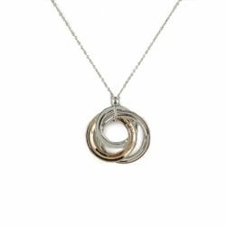 Tiffany Necklace Interlocking Circle 1837 Silver 925 Rubedo Metal Approx. 5.3g Accessories Women's TIFFANY&Co.