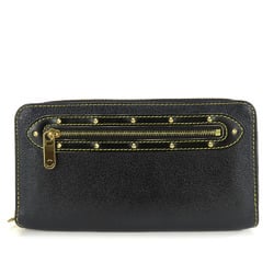 Louis Vuitton Long Wallet Zippy M93029 Suhali Round Leather Black Studs Women's LOUIS VUITTON