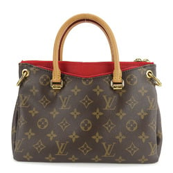 Louis Vuitton Handbag Pallas BB M41241 Monogram Leather Cerise Brown Shoulder Bag Women's LOUIS VUITTON