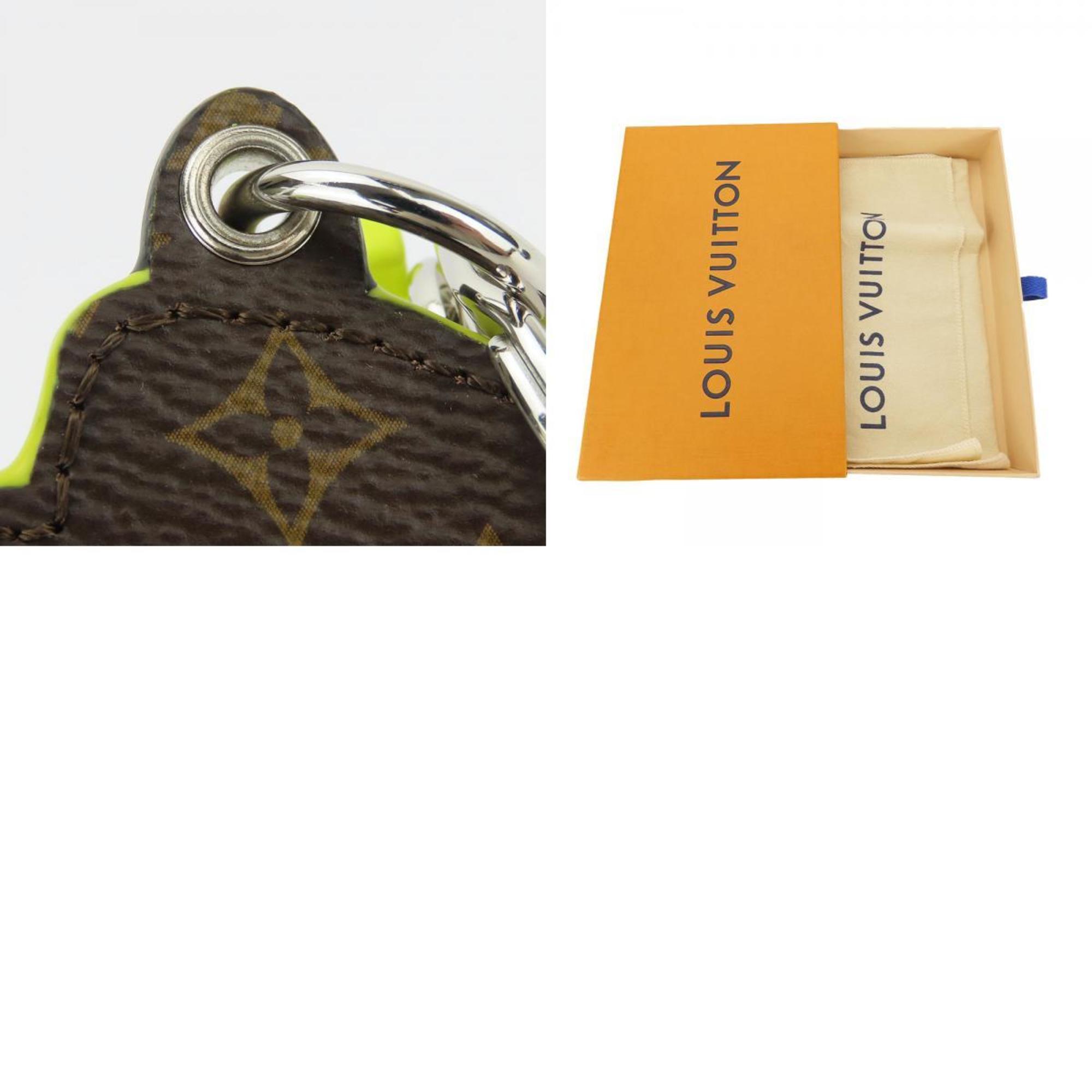 Louis Vuitton Keychain Porto Cle LV Scarecrow MP2922 Leather Monogram Yellow Multicolor Keyring Accessory Women Men LOUIS VUITTON