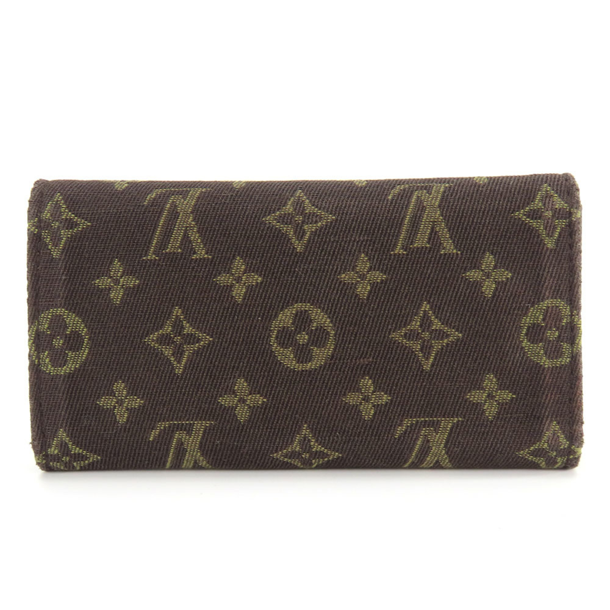 Louis Vuitton Key Case Multicle 4 M92431 Monogram Run Ebene Brown Accessories Women's LOUIS VUITTON