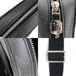 Louis Vuitton Bag Anton PM M34411 Taiga Ardoise Black Men's LOUIS VUITTON