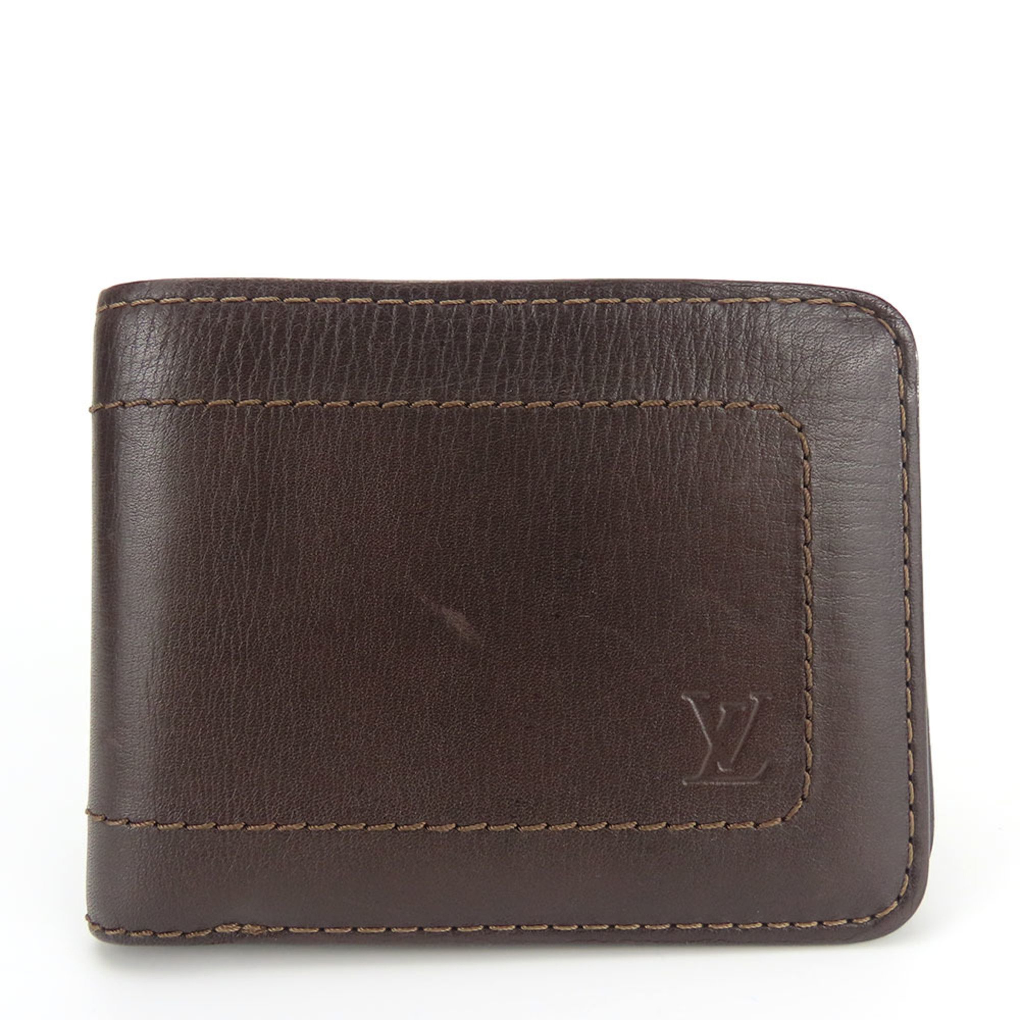 Louis Vuitton Bi-fold Wallet Porto Bier 6 Carte Credit M92074 Utah Cafe Accessories Men's LOUIS VUITTON