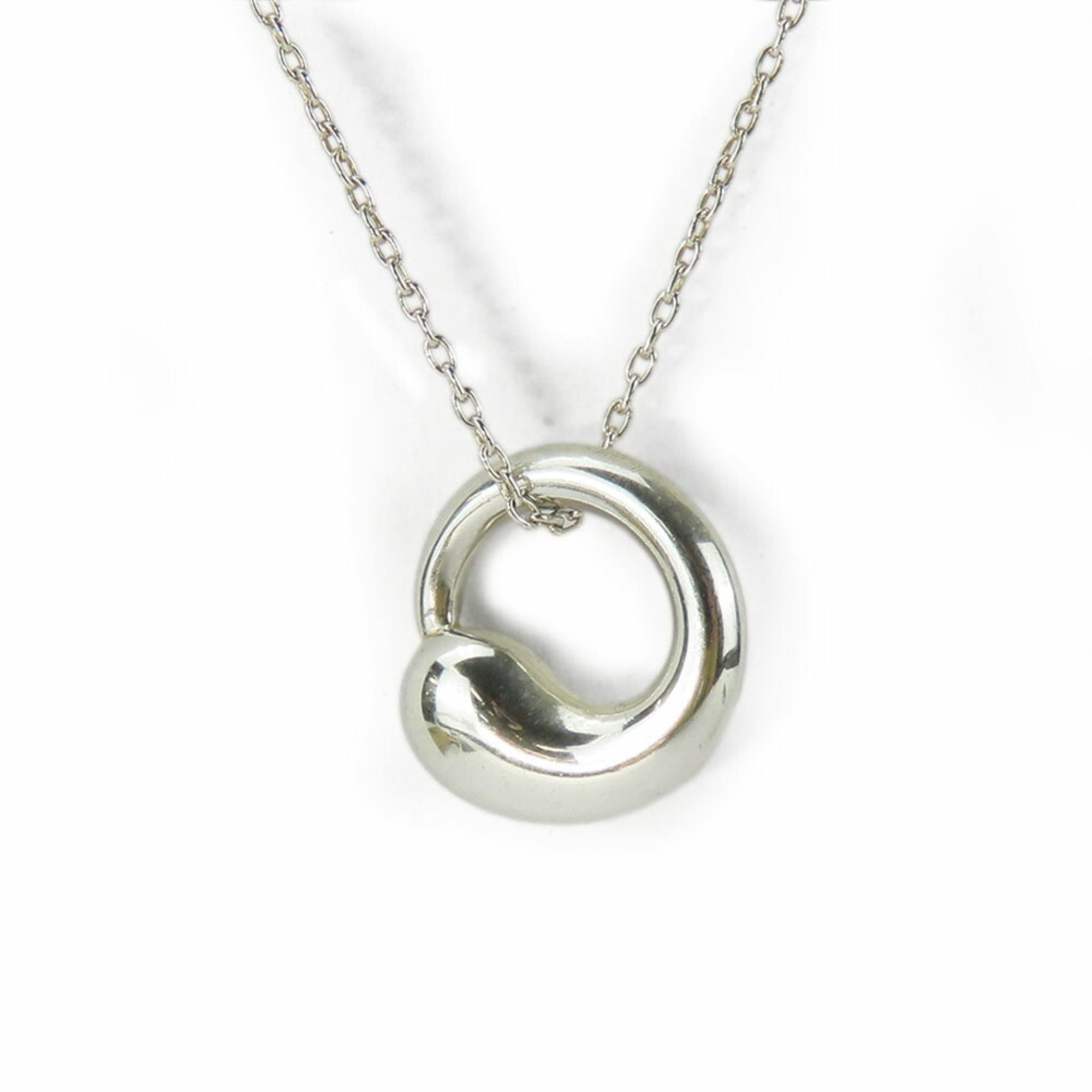 Tiffany Necklace Eternal Circle Silver 925 Approx. 3.3g Elsa Peretti Women's TIFFANY&Co.