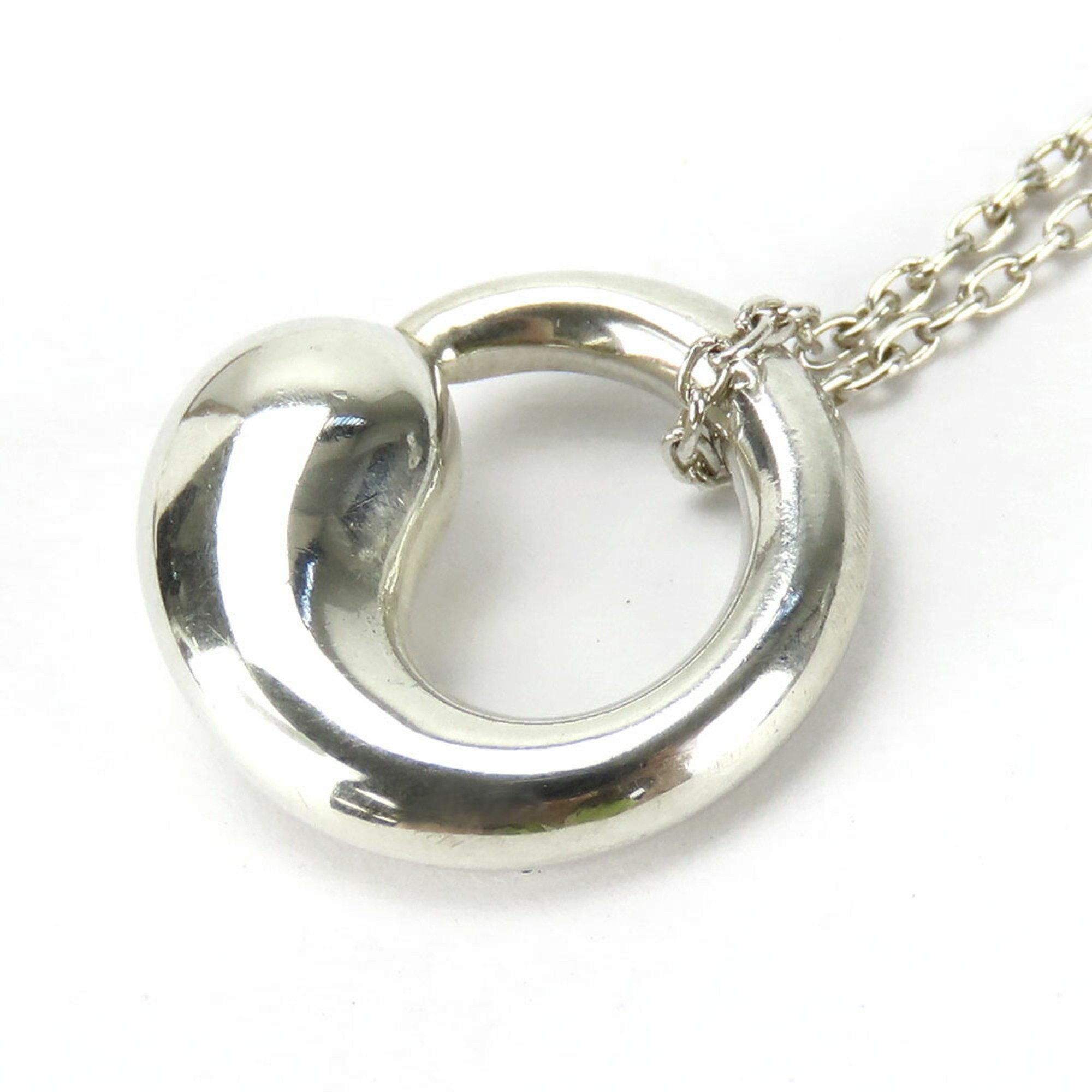 Tiffany Necklace Eternal Circle Silver 925 Approx. 3.3g Elsa Peretti Women's TIFFANY&Co.