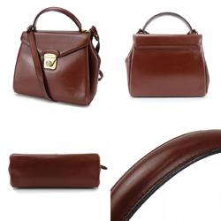 Salvatore Ferragamo Handbag AN21-1664 Leather Brown Shoulder Bag for Women