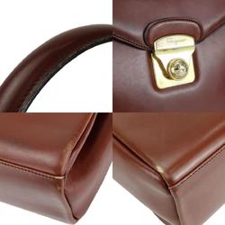 Salvatore Ferragamo Handbag AN21-1664 Leather Brown Shoulder Bag for Women