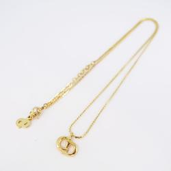 Christian Dior Necklace CD GP Plated Gold Women's