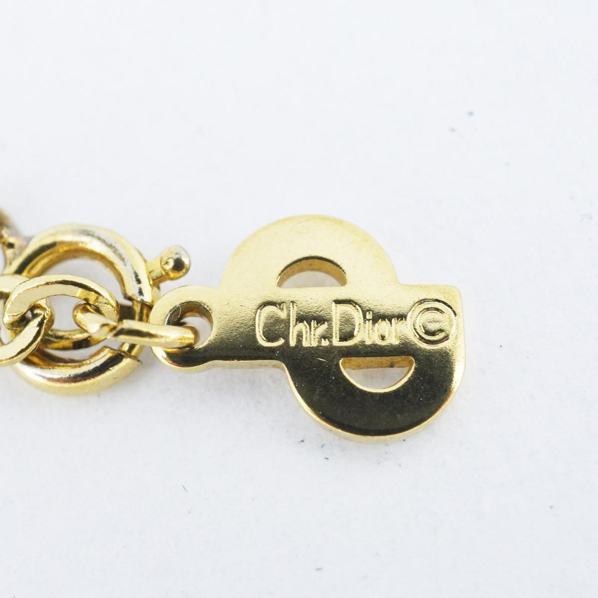 Christian Dior Necklace CD GP Plated Gold Women's