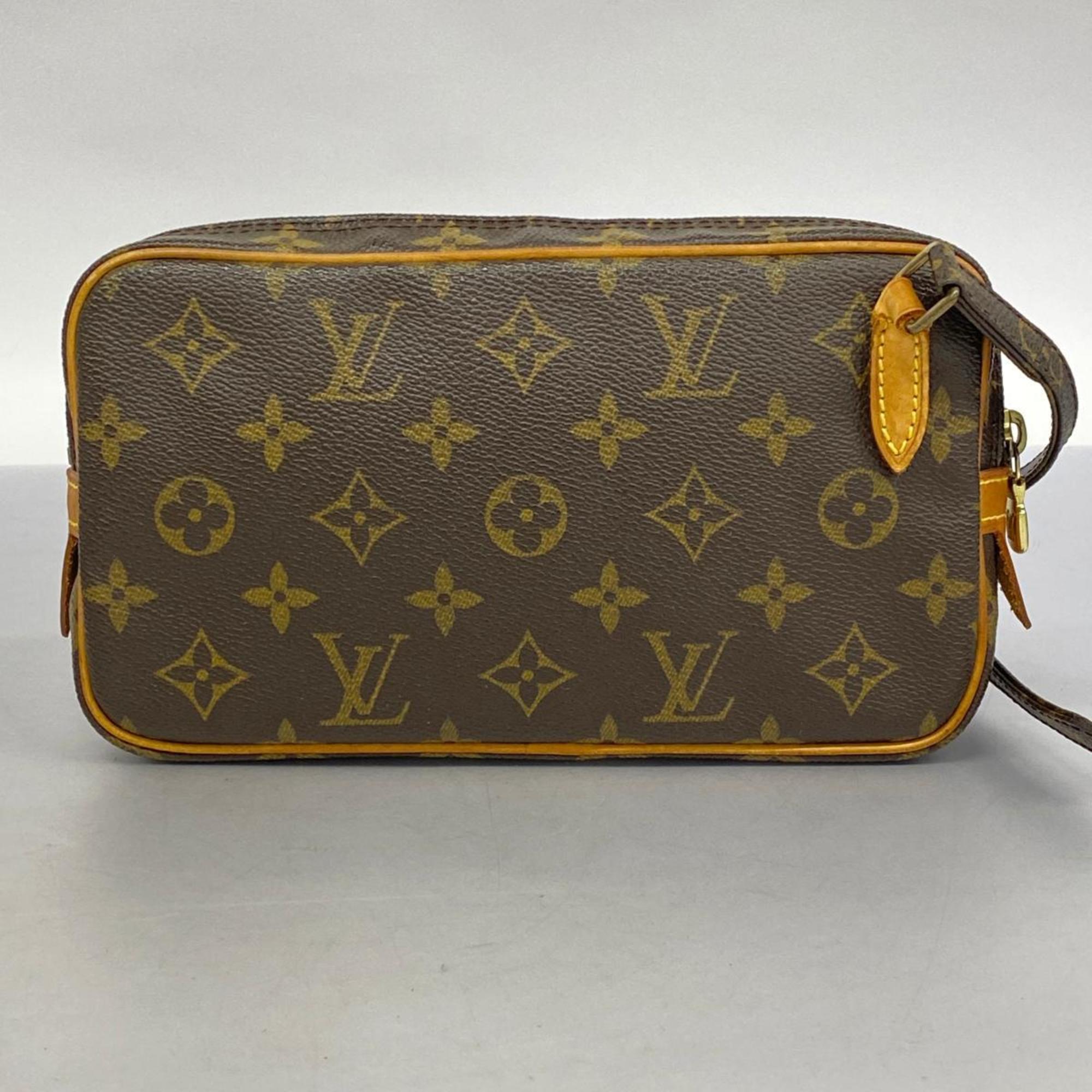 Louis Vuitton Shoulder Bag Monogram Pochette Marly Bandouliere M51828 Brown Women's