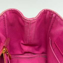 Prada Tote Bag Canapa Canvas Pink Women's