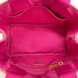 Prada Tote Bag Canapa Canvas Pink Women's