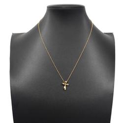 Tiffany Necklace Small Cross K18YG Yellow Gold Women's