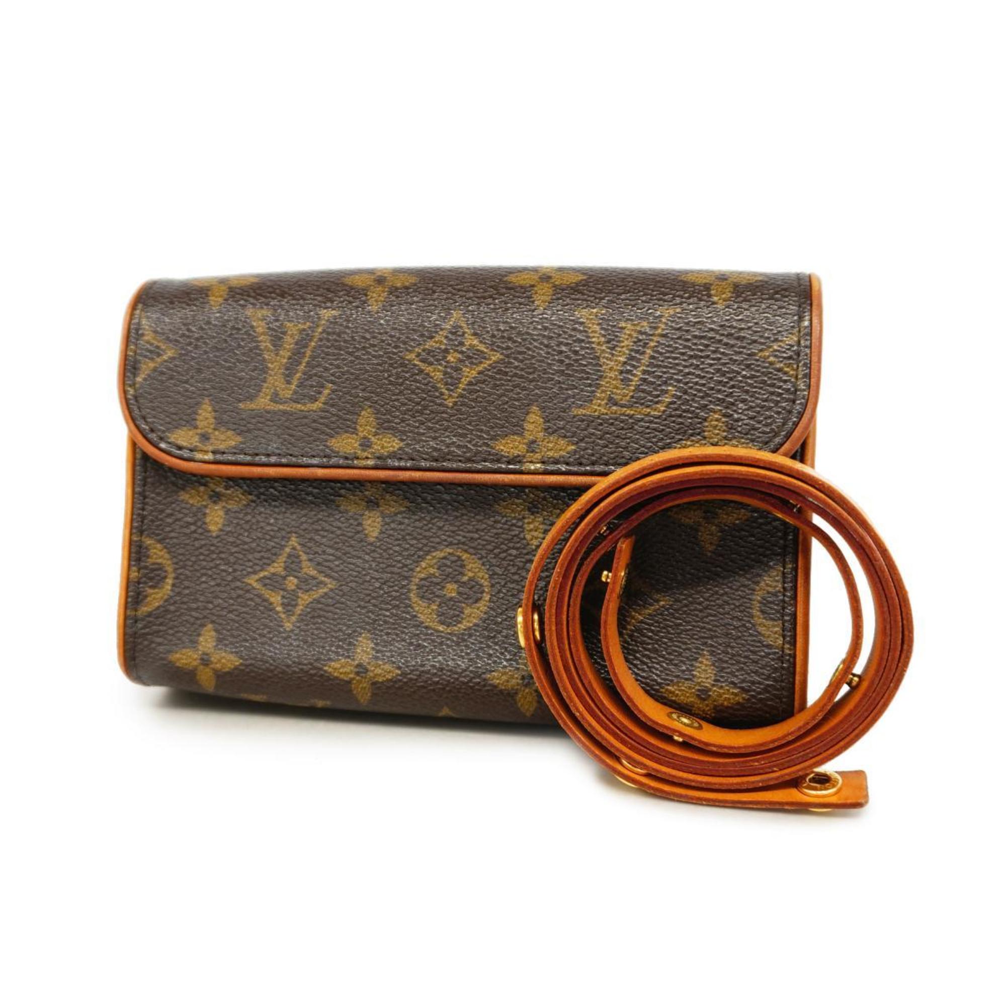 Louis Vuitton Waist Bag Monogram Pochette Florentine M51855 Brown Men's Women's