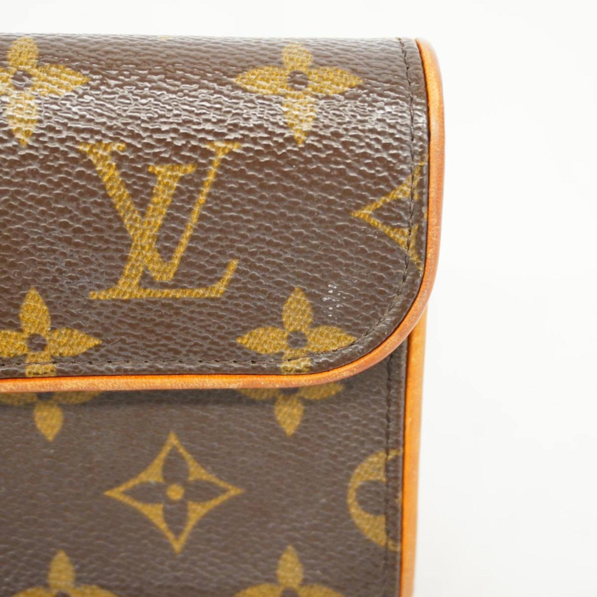 Louis Vuitton Waist Bag Monogram Pochette Florentine M51855 Brown Men's Women's