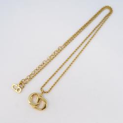 Christian Dior Necklace CD GP Plated Gold Women's