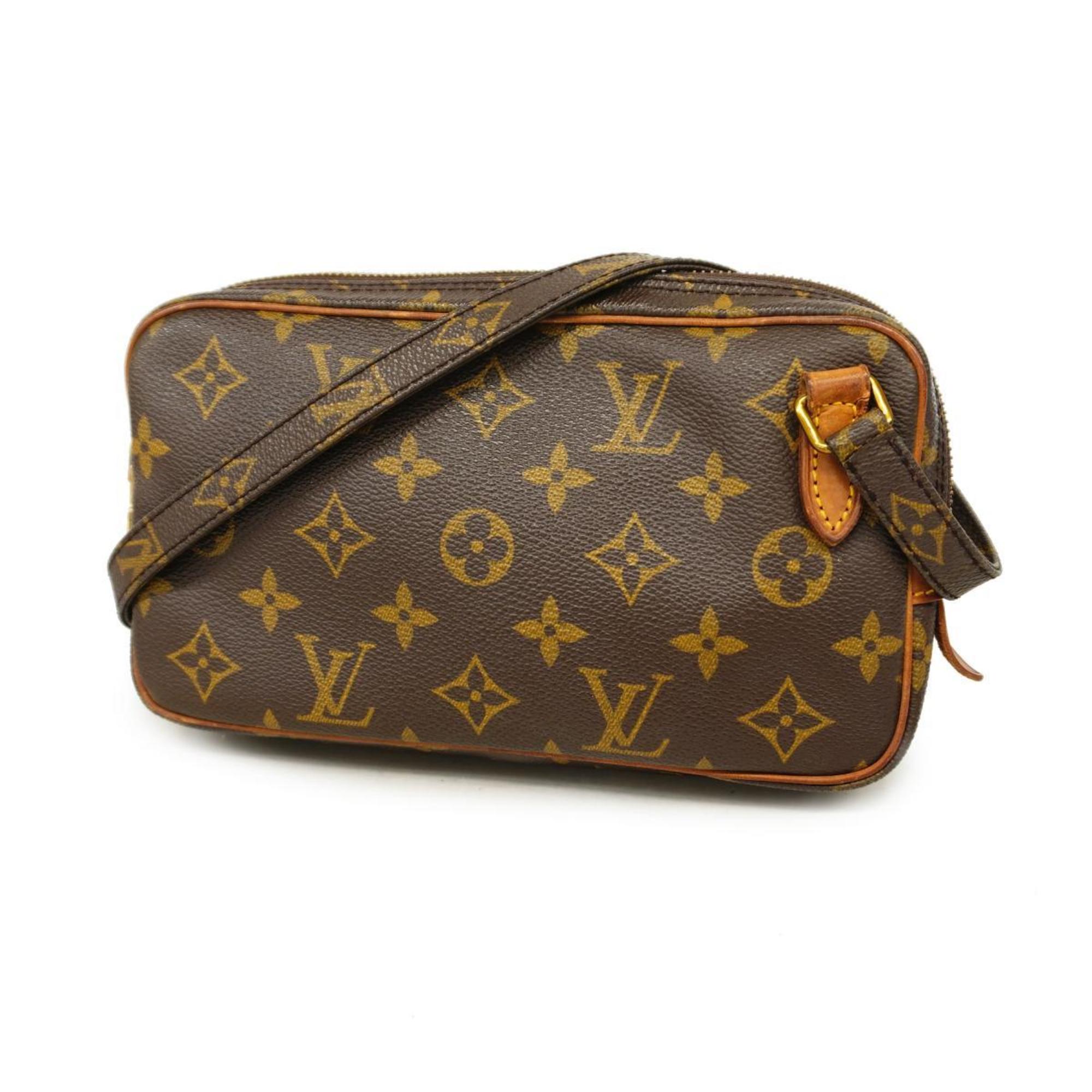 Louis Vuitton Shoulder Bag Monogram Pochette Marly Bandouliere M51828 Brown Women's