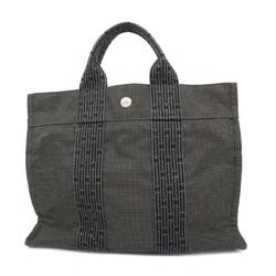 Hermes Tote Bag Air Line PM Canvas Grey Women's