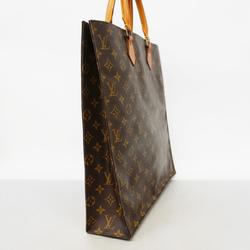 Louis Vuitton Tote Bag Monogram Sac Plat M51140 Brown Women's