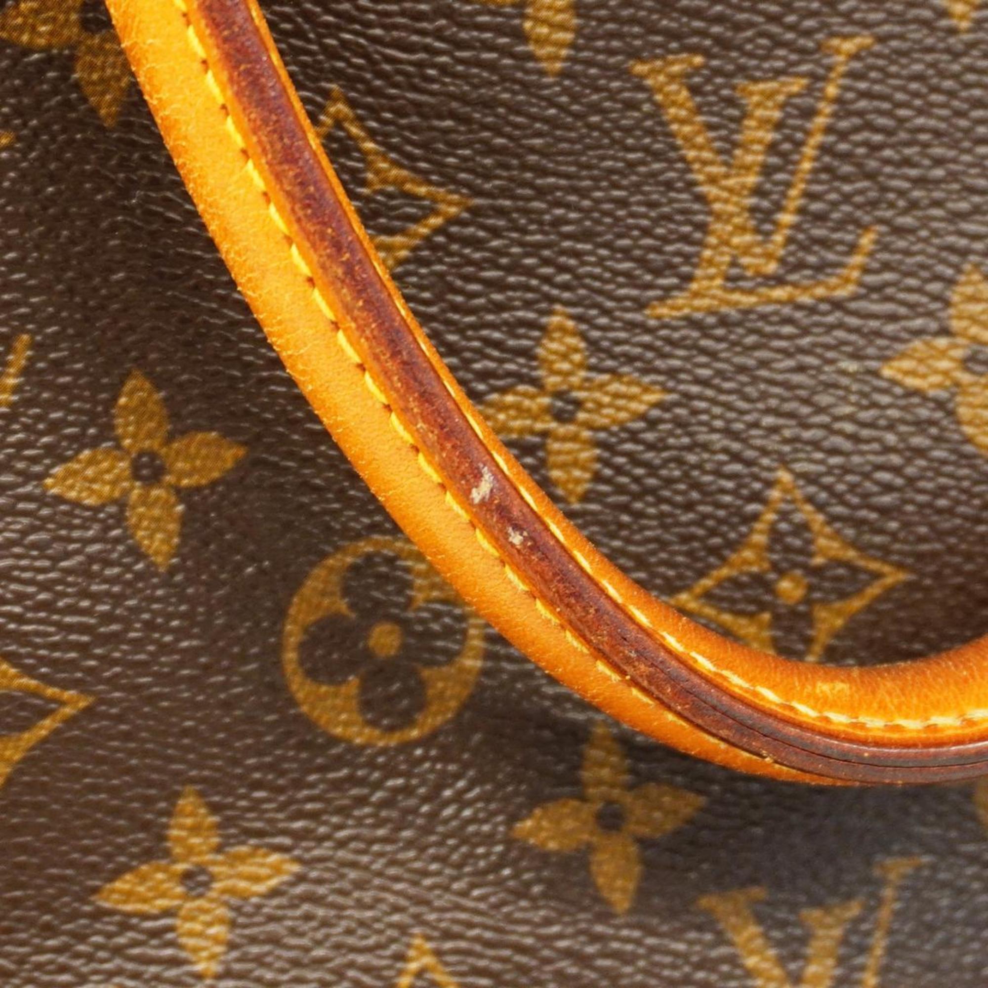 Louis Vuitton Tote Bag Monogram Sac Plat M51140 Brown Women's