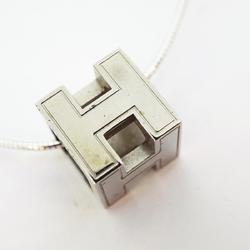 Hermes Necklace, Cage d'Ash, Metal, Silver, Women's