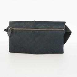 Gucci Waist Bag GG Canvas 28566 Black Men Women