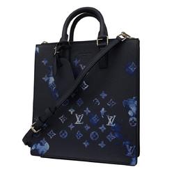 Louis Vuitton Tote Bag Monogram Watercolor Sac Plat M57843 Navy Blue Men's