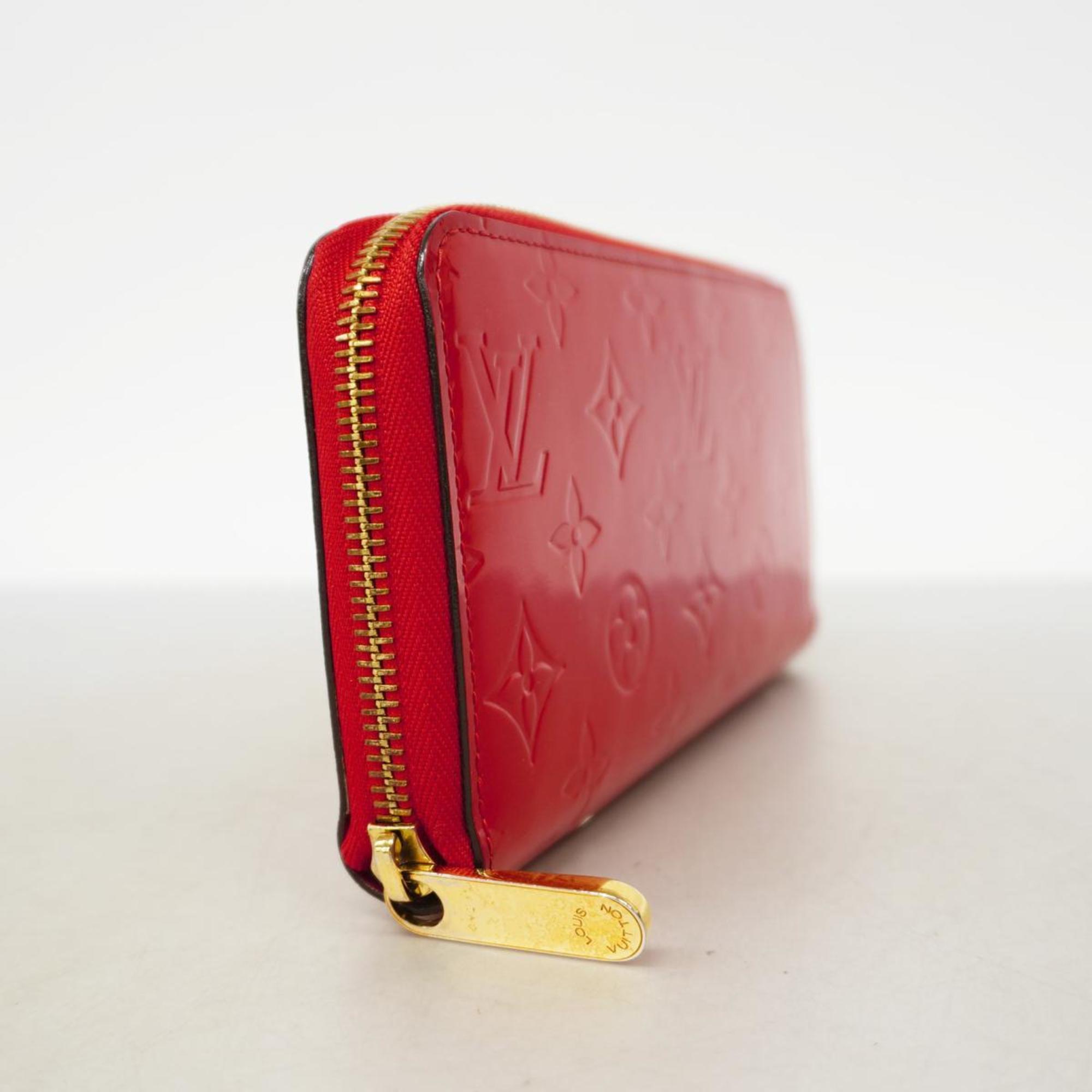 Louis Vuitton Long Wallet Vernis Zippy M90200 Cerise Ladies