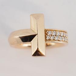 Tiffany Ring T One Diamond K18PG Pink Gold Ladies