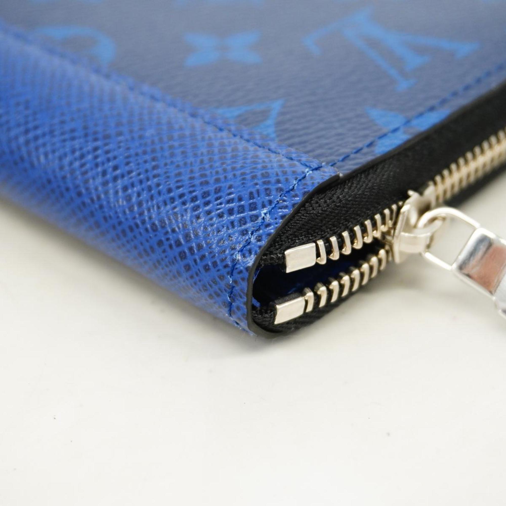 Louis Vuitton Long Wallet Taigarama Zippy Vertical M30447 Cobalt Men's