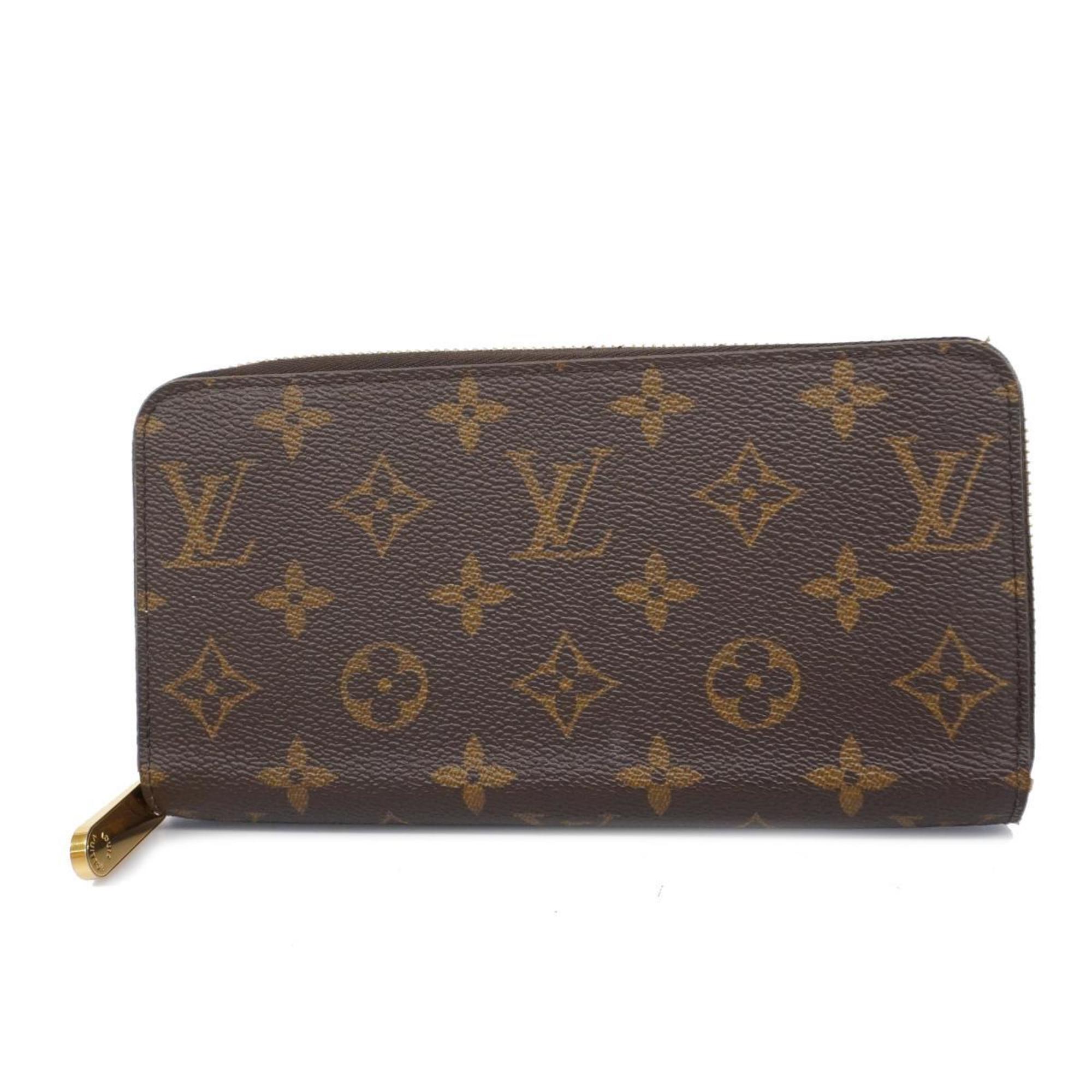 Louis Vuitton Long Wallet Monogram Zippy M41895 Fuchsia Ladies