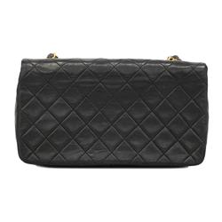 Chanel Shoulder Bag Matelasse Chain Lambskin Black Women's