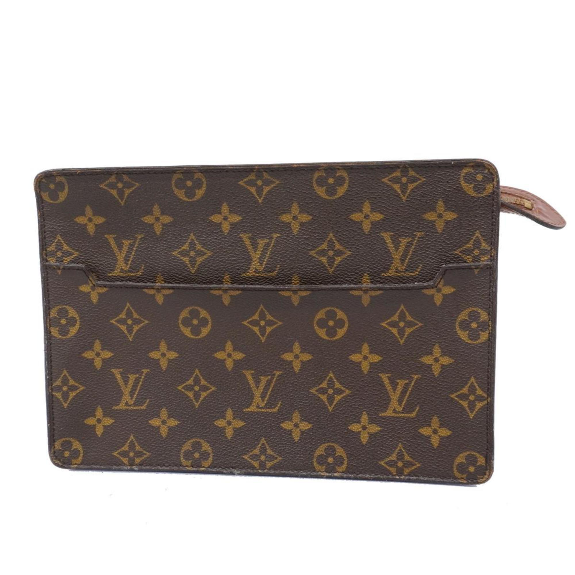 Louis Vuitton Clutch Bag Monogram Pochette Homme M51795 Brown Women's