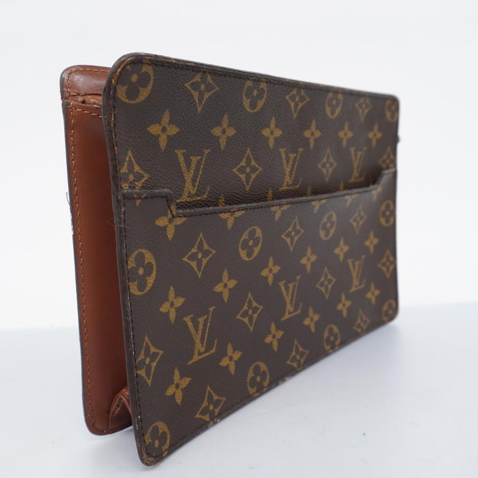 Louis Vuitton Clutch Bag Monogram Pochette Homme M51795 Brown Women's