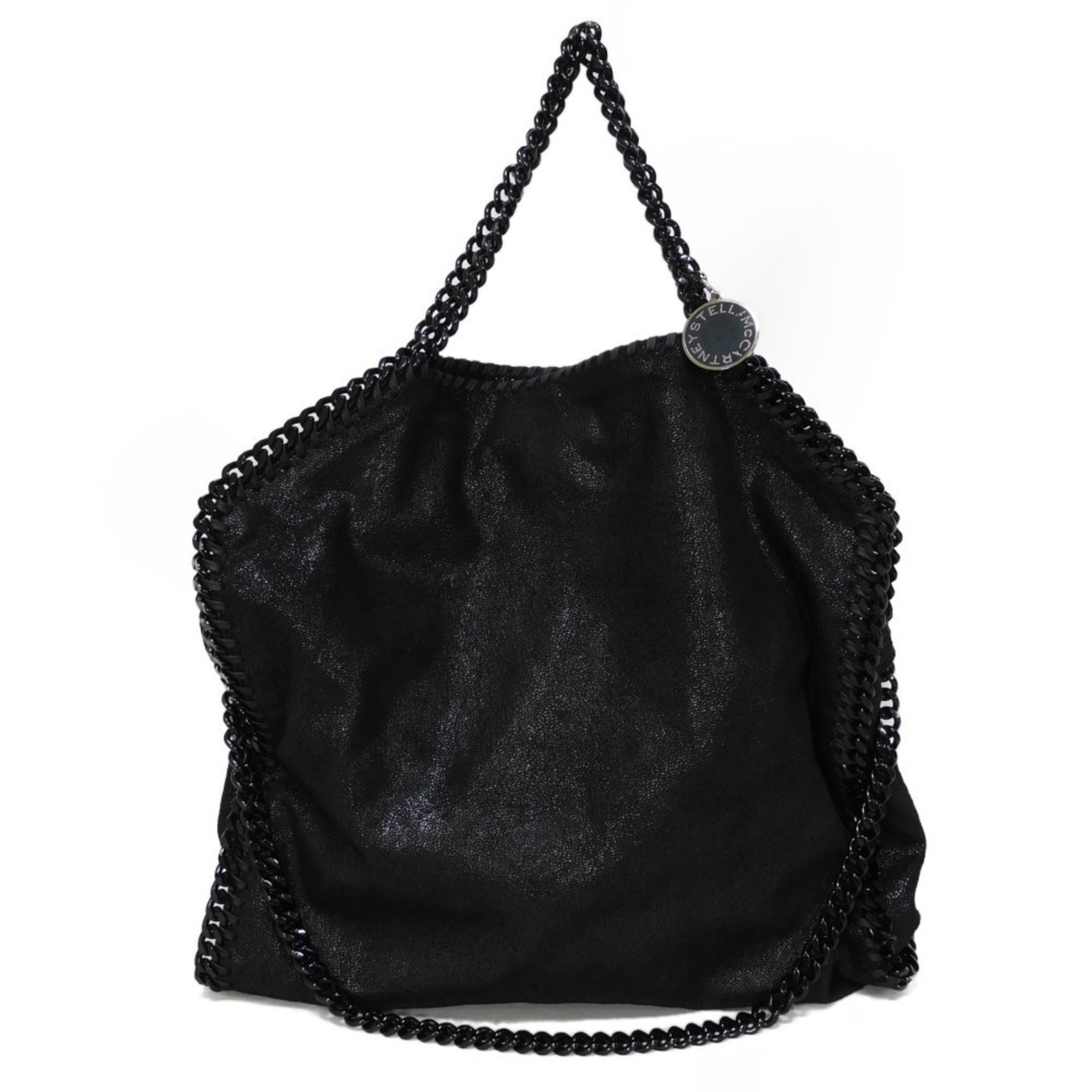 Stella McCartney Shoulder Bag Falabella Fold Over Tote Chain Polyester Black 234387 W8180 1000 Women's